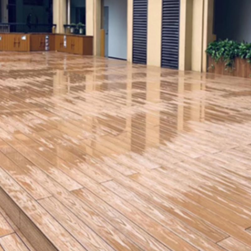 Wire brushed Hardwood Deck Tiles Engineered Flooring Planks for Patio