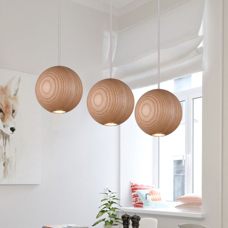 Balle LED Cluster Pendant Light Modern Wooden 1/7/10/10 / 16 HEAD SOIX PLACIER LECHETURE KIT