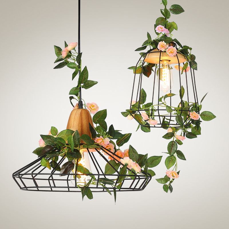 Shaded Hanging Pendant Light Loft Style Metal Pendant Lighting Fixture for Restaurant