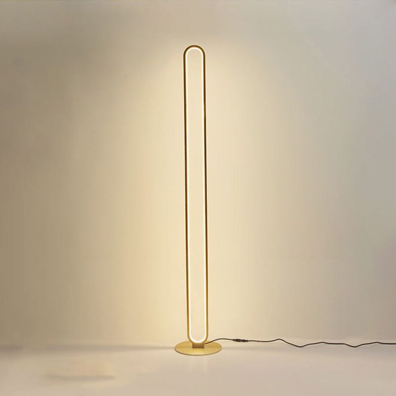 Modern Style Metal Floor Lamp Linear LED Floor Light for Bedroom