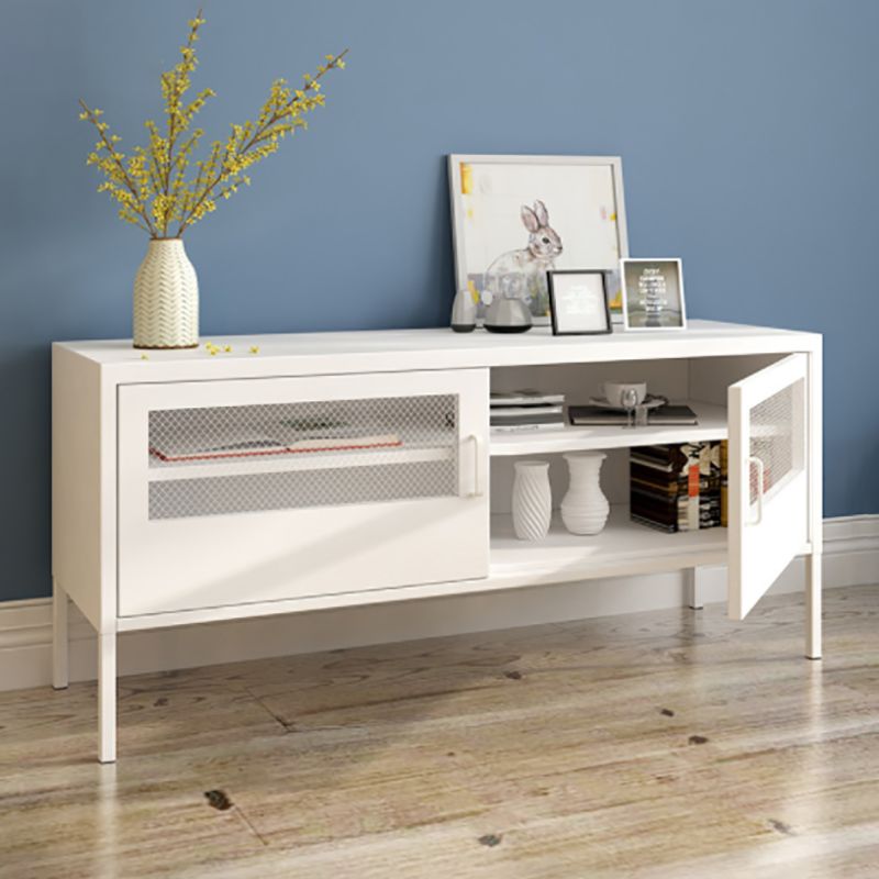 Modern Style Metal TV Stand Enclosed Storage TV Console,46.46"L x 15.74"W x 23.62"H