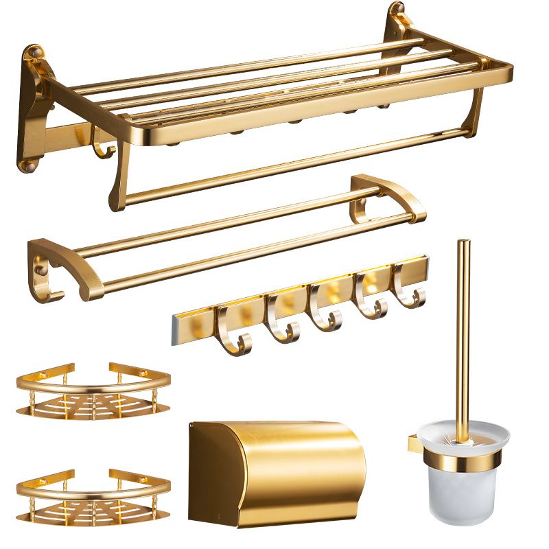 Gold 7 Piece Bathroom Accessory Set Vintage Bathroom Accessory Kit