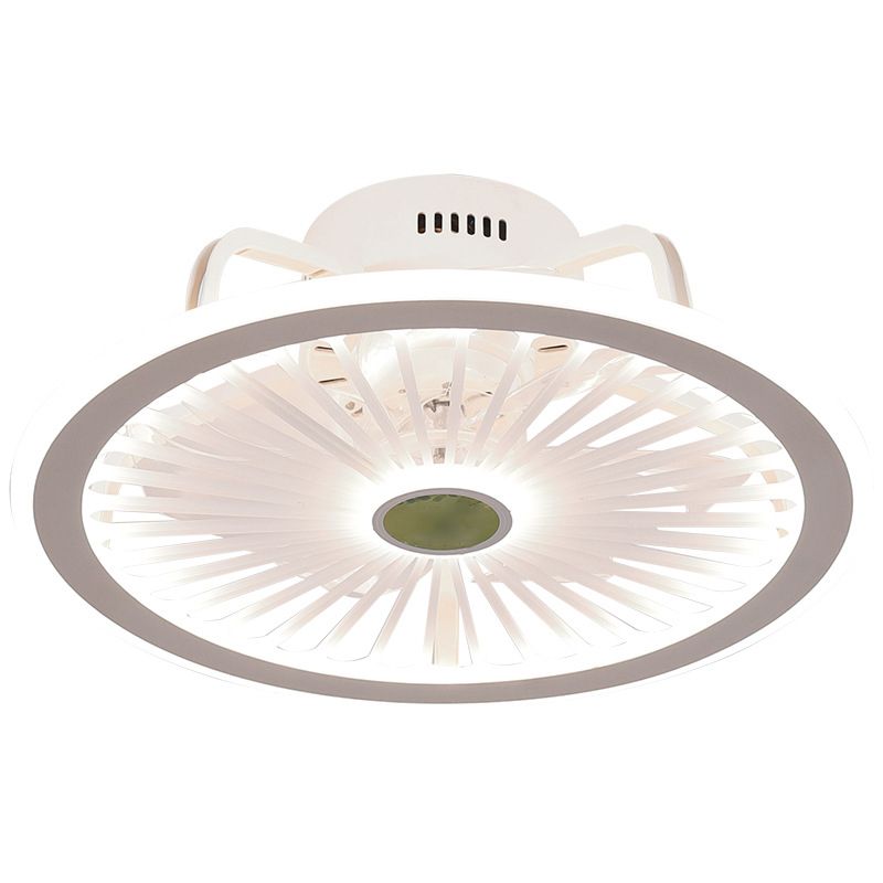 Acrylic White LED Ceiling Fans in Modern Concise Style Iron Circular Ceiling Fixture for Bedroom