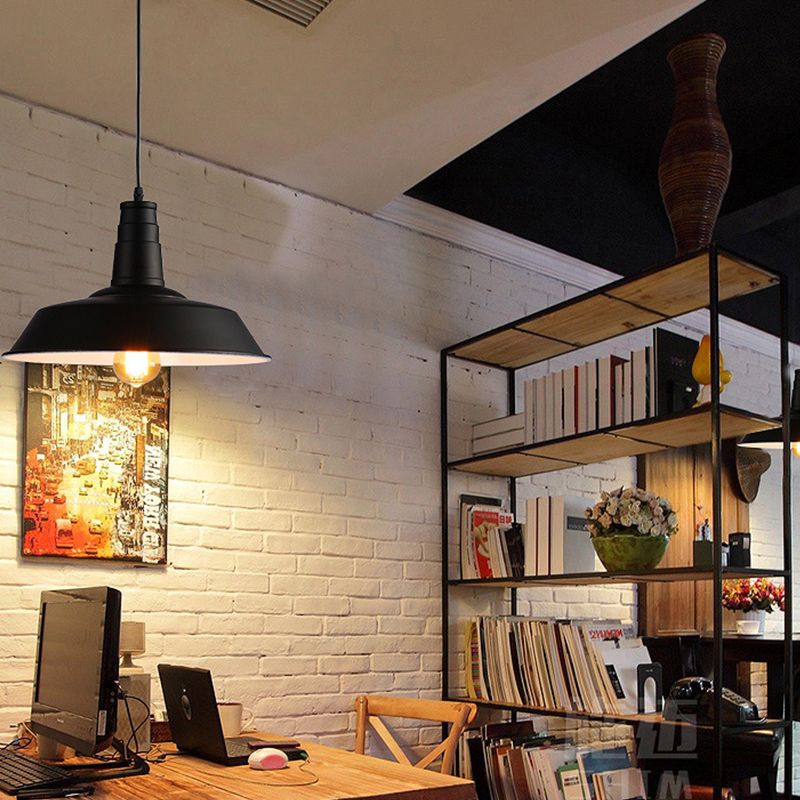 Creatieve industriële hangerverlichting met metalen schaduw voor salon coffeeshop