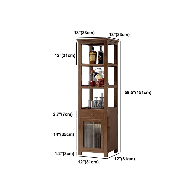 Wood Modern Wine Rack-12.4"L X 13.2"W Wine Rack Holder in Brown