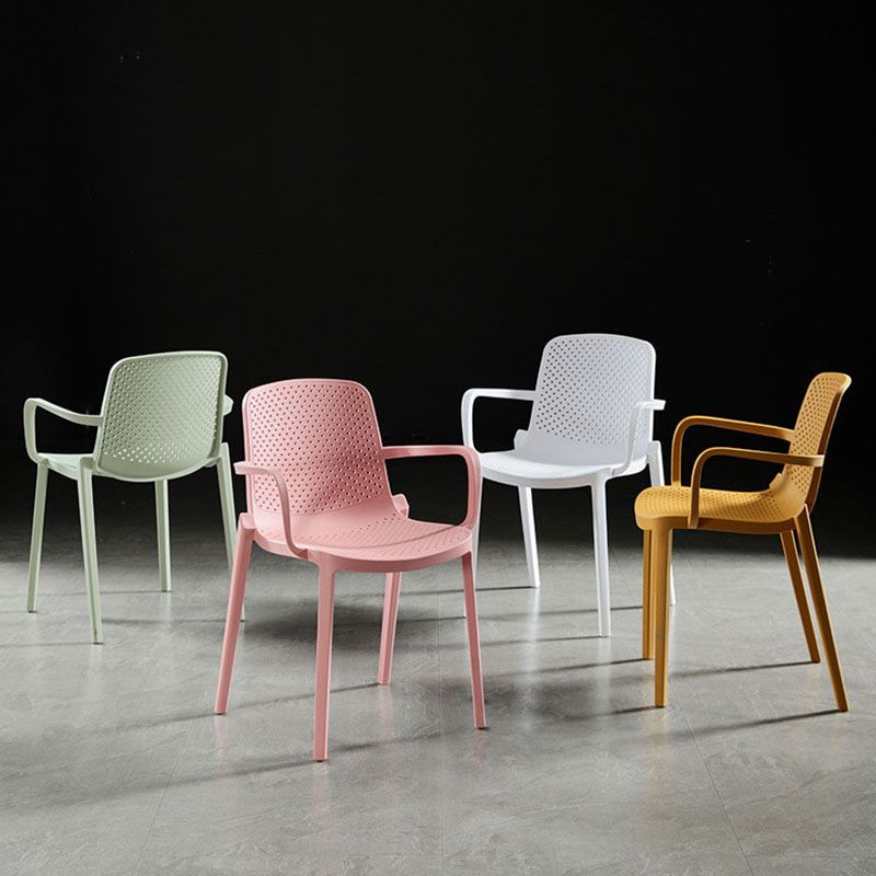 Contemporary Plastic Chair Parsons Chair in Matte Finish for Home