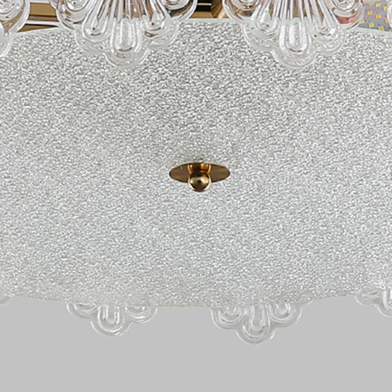 Nordic Glass Ceiling Light Household Flush Mount Light Fixture for Bedroom