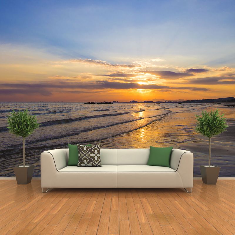 Photography Sea Beach Stain Resistant Wallpaper Living Room Wall Mural