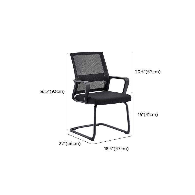 Modern Office Chair Fixed Arms No Distressing Ergonomic Chair with Breathable Back