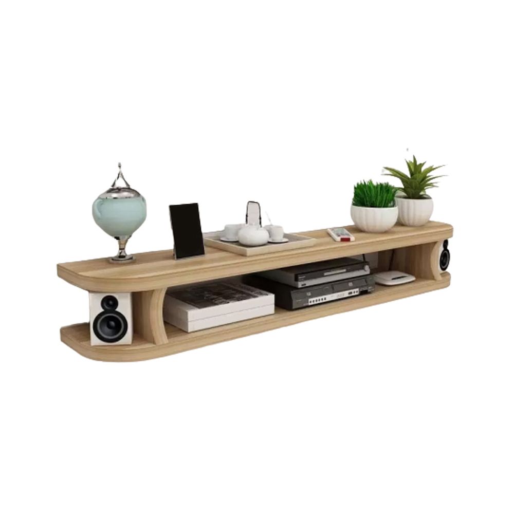 9" W Scandinavian TV Media Stand Open Shelving Wall-mounted TV Media Console