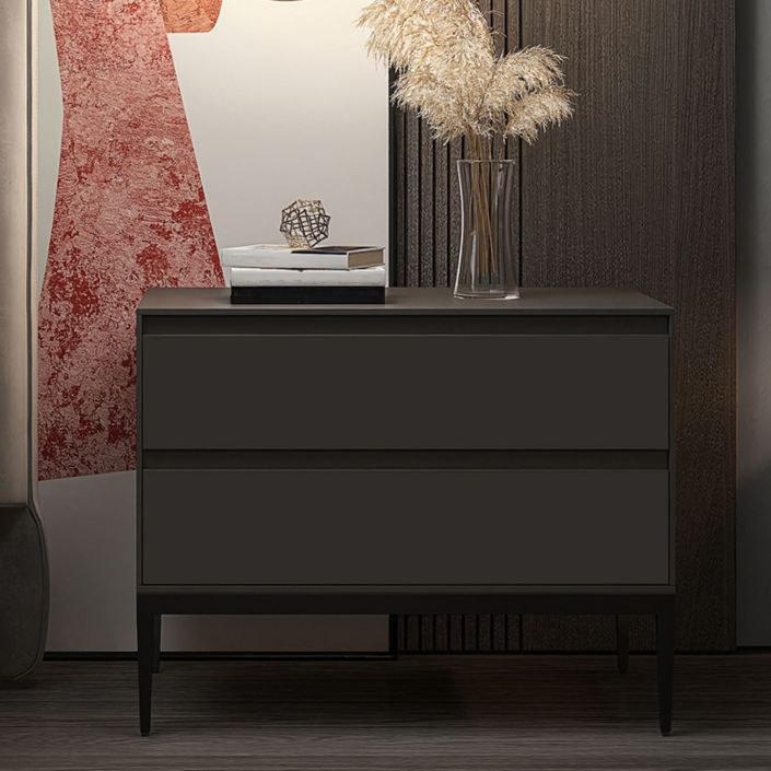 Modern Accent Table Nightstand Wooden Bedside Cabinet for Bedroom