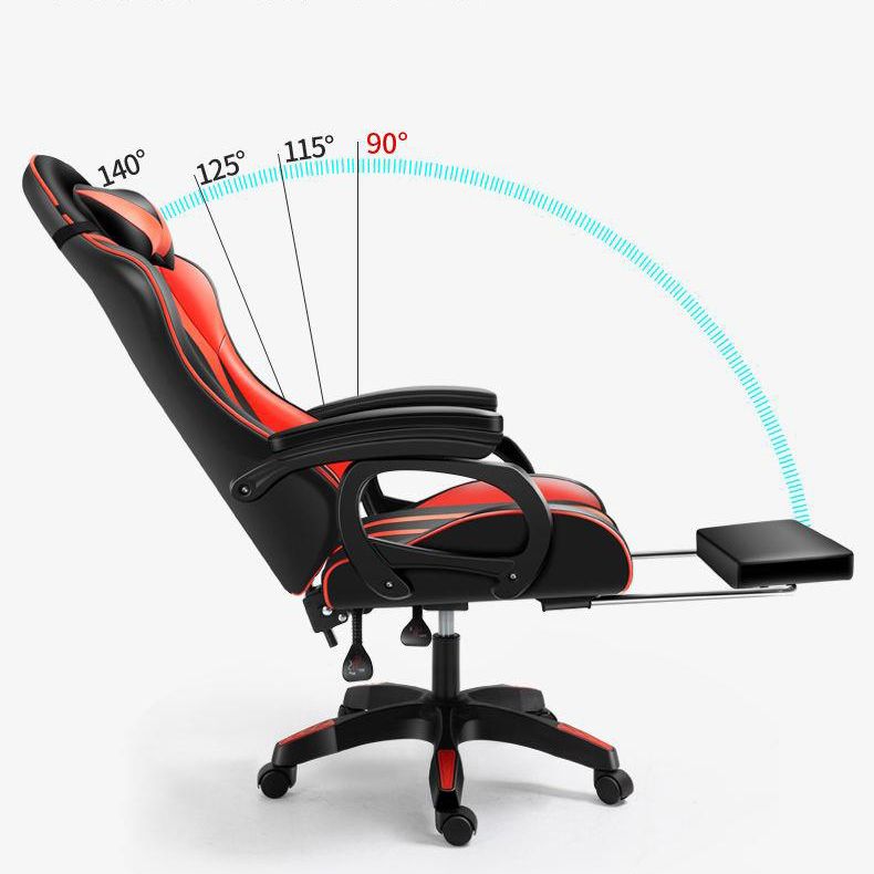 Swivel Gaming Chair with Black Nylon Frame Modern Computer Desk Chair with Wheels