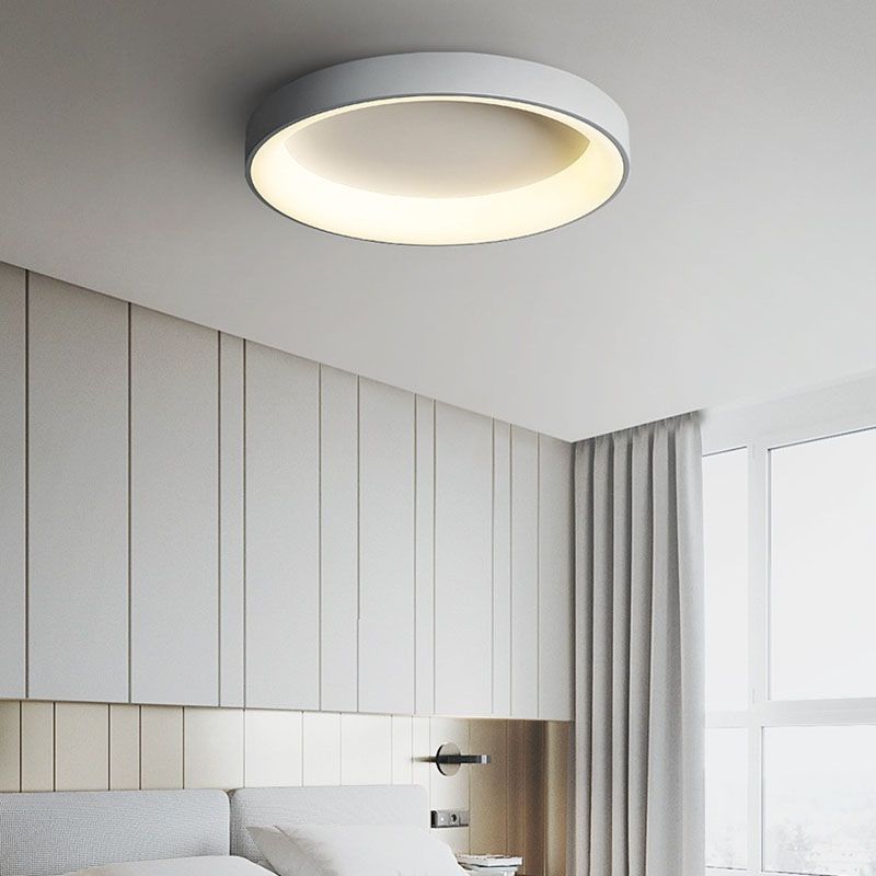 Modern Simplicity LED Ceiling Light Acrylic Circular Flush Mount in Gray