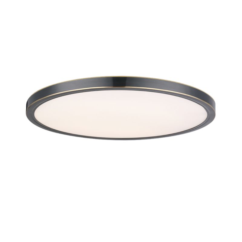 Metal LED Modern Flush Mount Circle Shape Ceiling Light with Acrylic Shade for Living Room