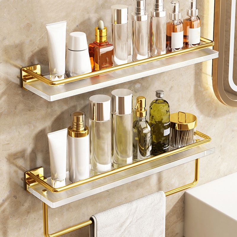 Modern Silver/Gold Bathroom Hardware Set Bath Shelf Bathroom Set