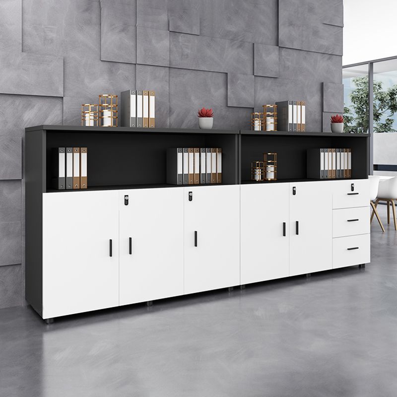 Wood Filing Cabinet Contemporary File Cabinet with Lock and Roll-out Shelves