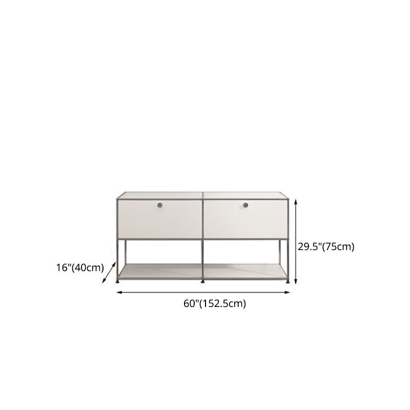 White Colour Metal Sideboard Modern Style Dining Sideboard for Living Room