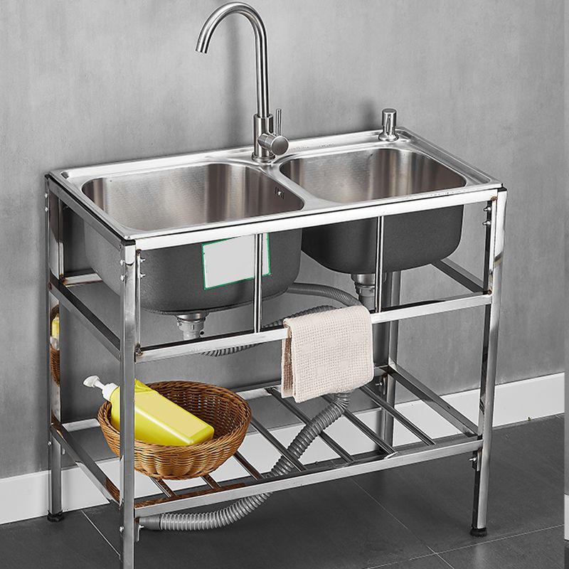 Modern Style Kitchen Sink Stainless Steel All-in-one Kitchen Sink with Frame