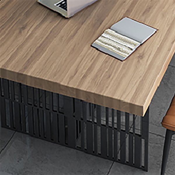 Rectangular Industrial Office Desk Solid Wood Writing Desk for Home