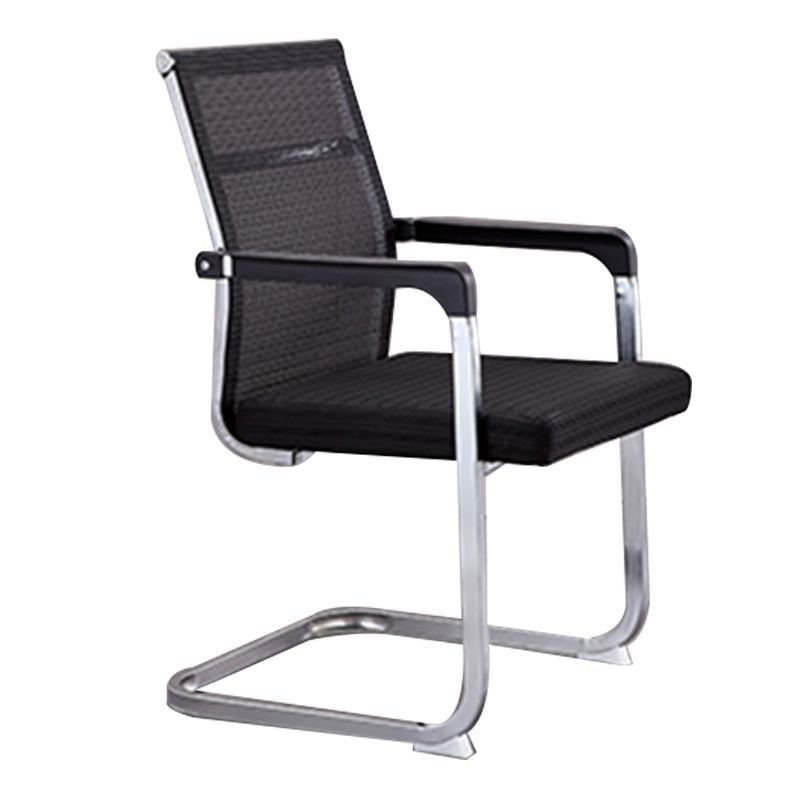 Modern Style Task Chair No Wheels Office Chair with Fixed Arms