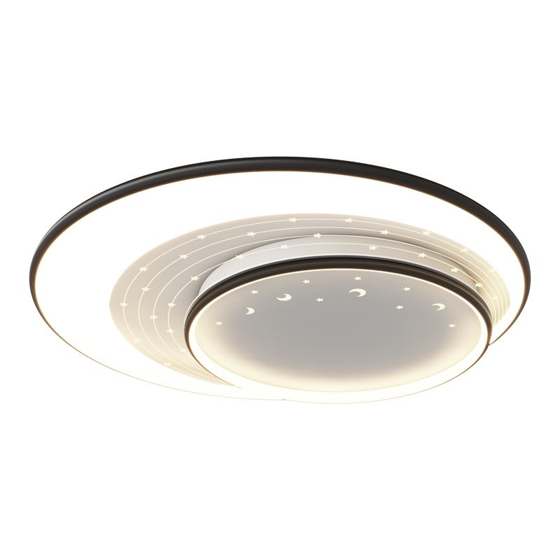 Modern Style Circle Shape Ceiling Lights Metal 3 Light Ceiling Lamps