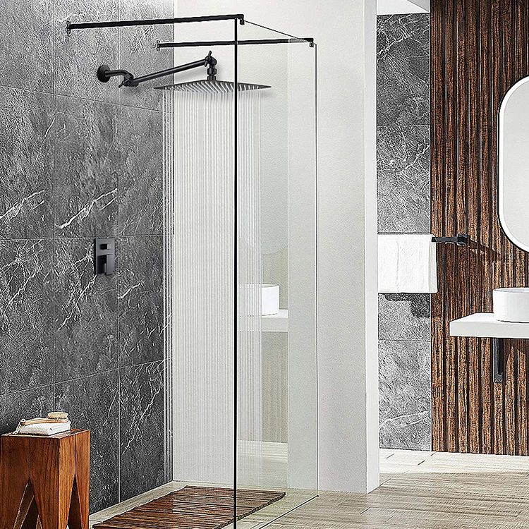 Modern Square Showerhead Wall-Mount Standard Spray Fixed Shower Head