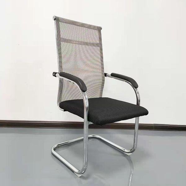 18" Wide Contemporary Desk Chair No Wheels Breathable AirGrid Office Chair