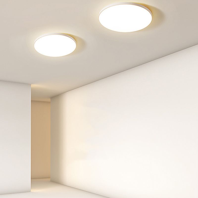 Contemporary Flush Mount Lighting White/Black LED Ceiling Light for Living Room