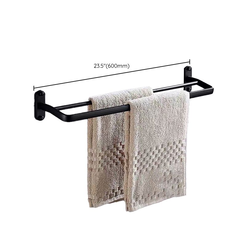 Modern Bathroom Accessory Set Towel Bar Black Soap Dish Bath Hardware Set