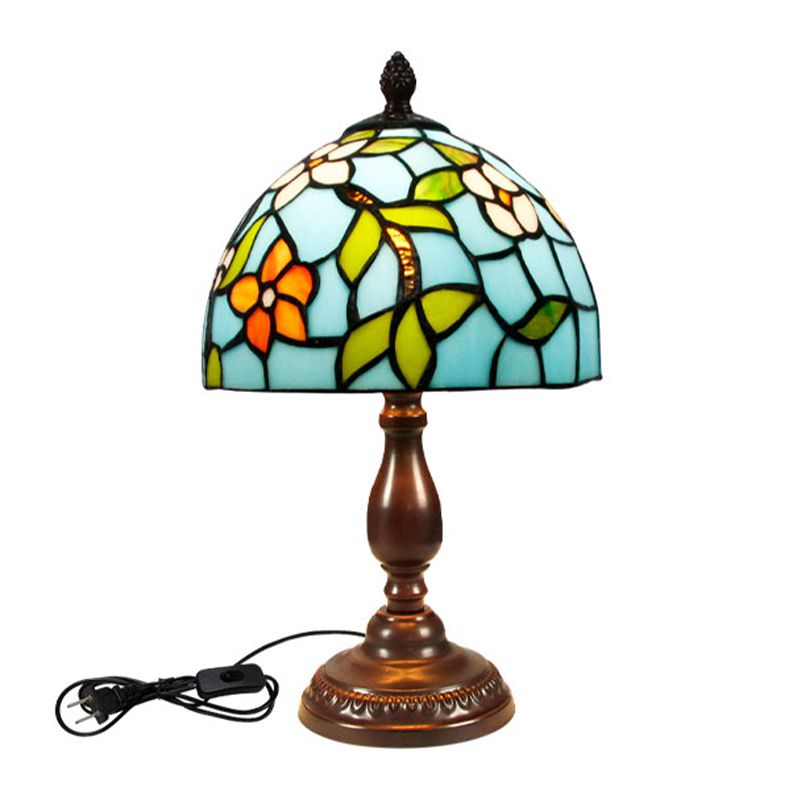 Glass Geometric Night Table Lamps Tiffany Style 1 Light Table Lamp