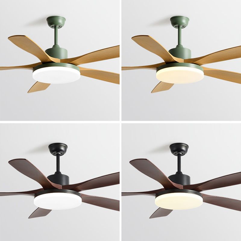 Acrylic Blade Fan Lighting Fixture Contemporary LED Ceiling Fan for Room