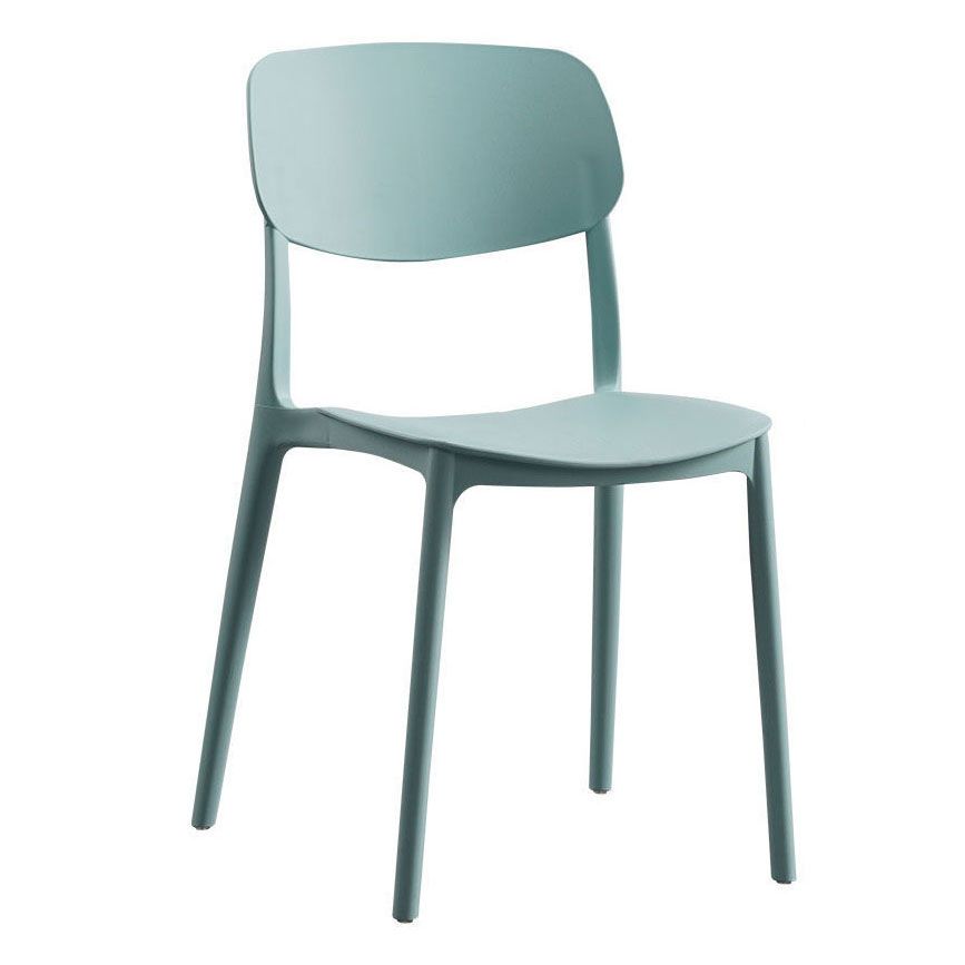 Plastic Dining Chair Open Back Dining Side Furniture in Matte Finish for Home