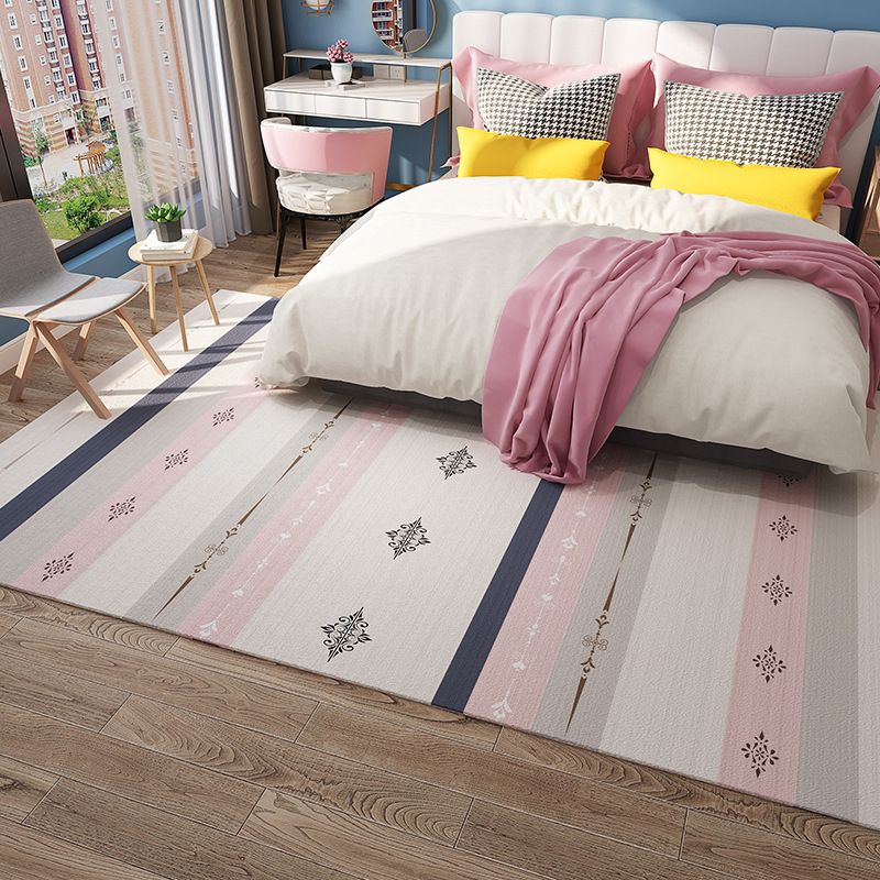 Tappeto tribale primitivo geometria multicolore moquette di supporto anti-slip rosato a zentali tappeti per la camera da letto