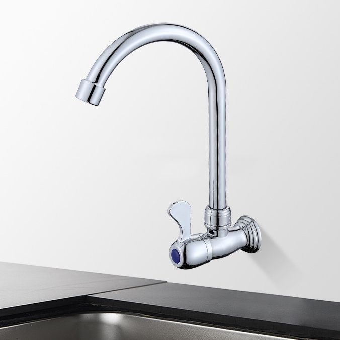 Contemporary Single Handle Bar Faucet 1-Hold Water Faucet in Chrome