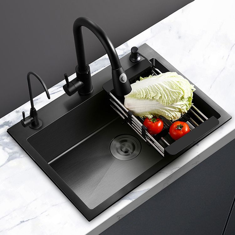 Contemporary Kitchen Sink Colorfast Drop-In Stainless Steel Kitchen Sink