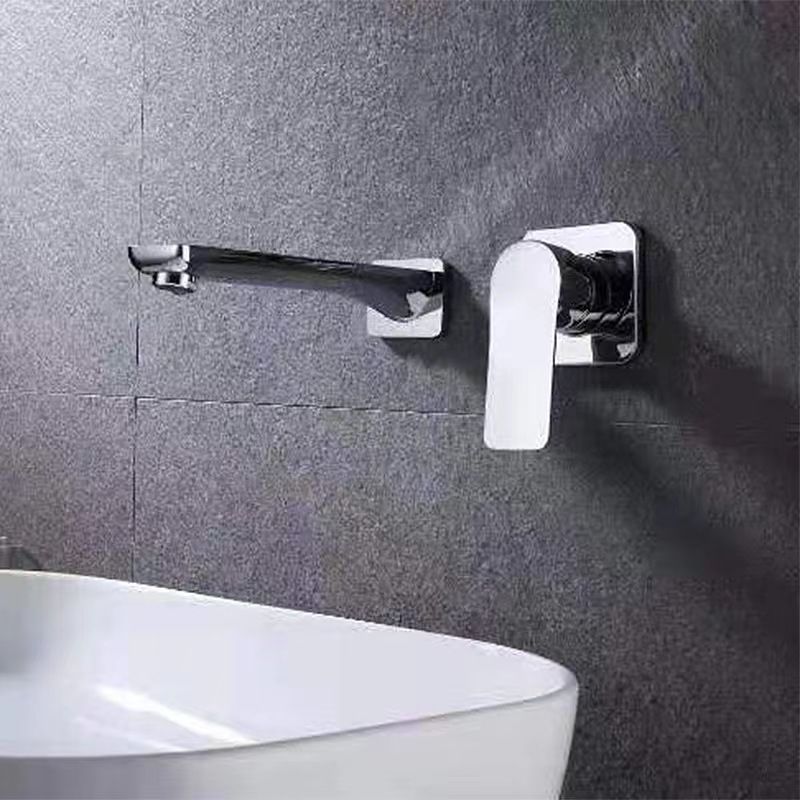 Contemporary Style Faucets Wall Mounted Bathroom Faucet with Lever Handles