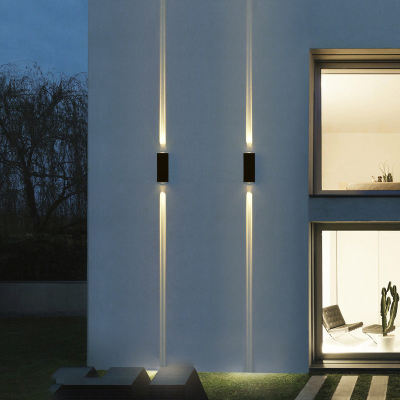 Modern Concise LED Water Wall Lámpara de pared de aluminio Rectangular Filllight para espacios exteriores