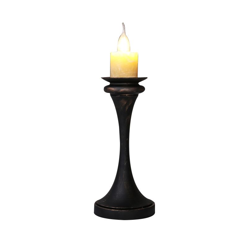 1 Light Desk Light Warehouse Style Candelabra Marble Table Lighting in Brass/Bronze with Metal Column Base