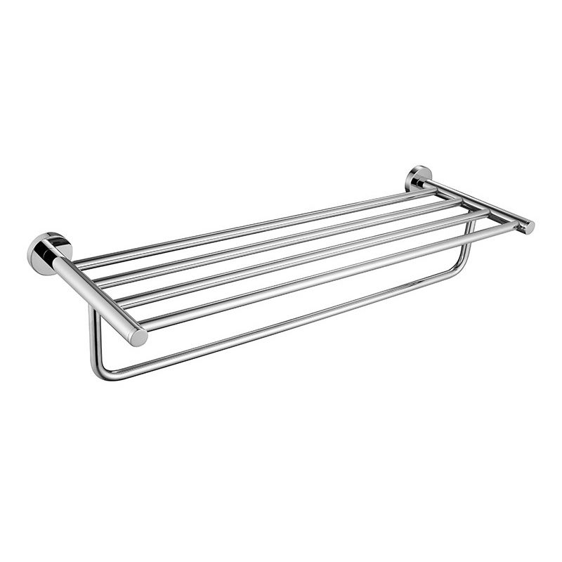 Polished Chrome Modern Bathroom Accessory Set with Towel Bar/Paper Holder