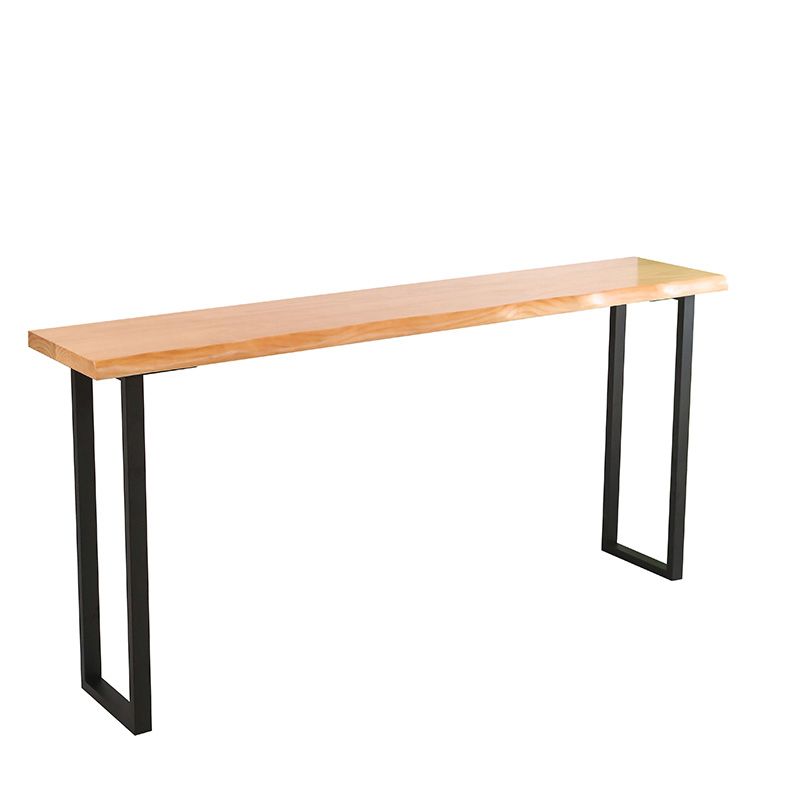 PIne Wood Bar Dining Table Modern Bar Table with Sled Base for Milk Tea Shop Kitchen