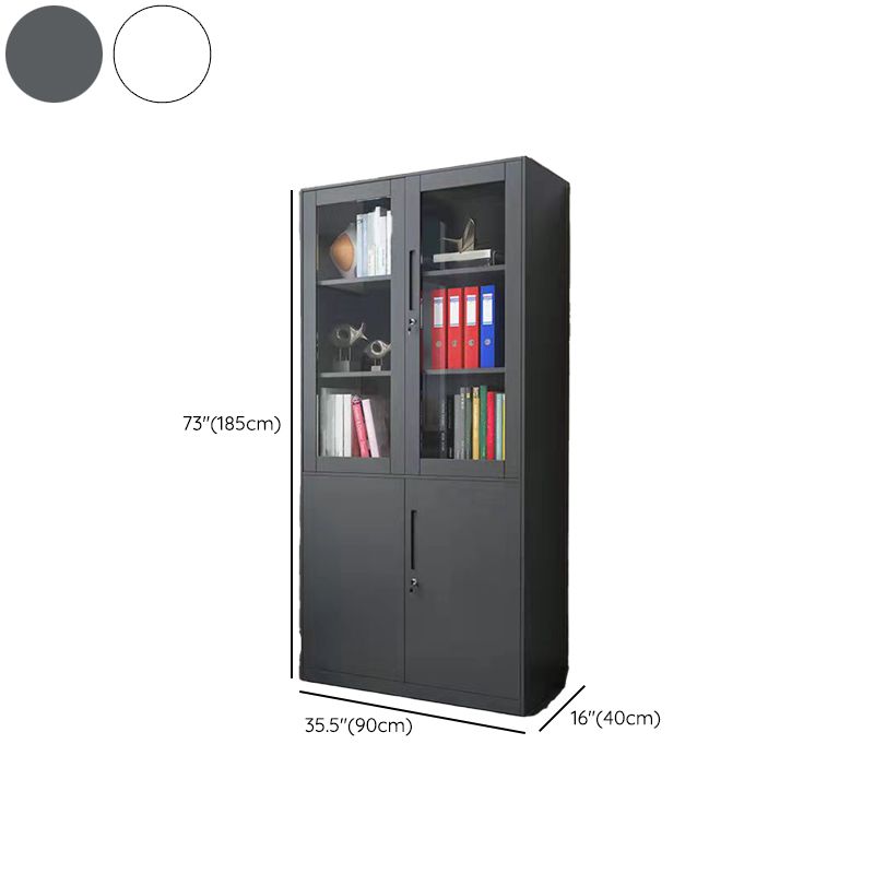 Modern File Cabinet Solid Color Vertical Metal File Cabinet with Storage Shelves