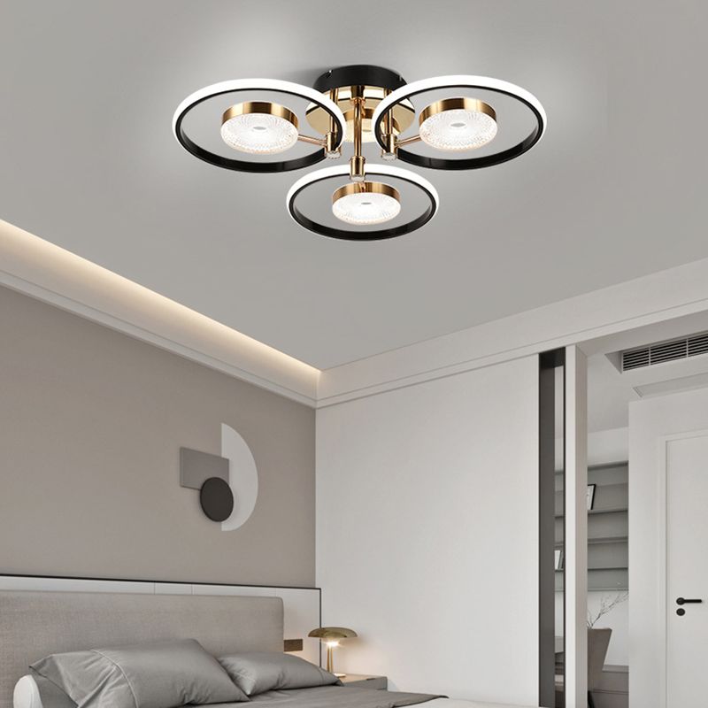 Modern Round Flush Ceiling Lights Metal Multiple-Light Flush Mount