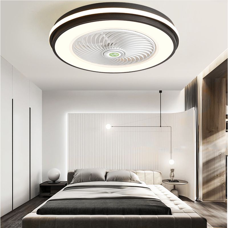 Plafond de plafond chambre chambre à coucher métal metal de style nordique LED semi-flush léger léger