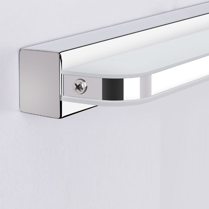 Plateado moderno simple luz de espejo simple lámpara de espejo led de metal nórdico para baño para baño