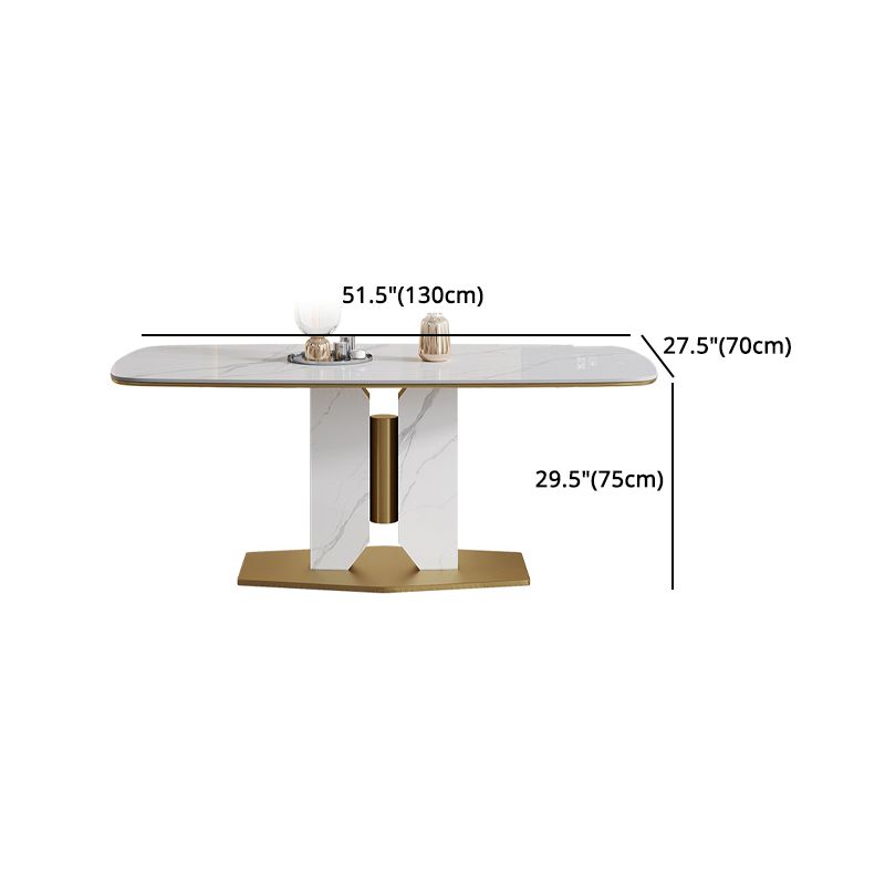 Luxury Sintered Stone Top Dining Set 1/4/5/7 Pieces Rectangle Kitchen Table with Chairs