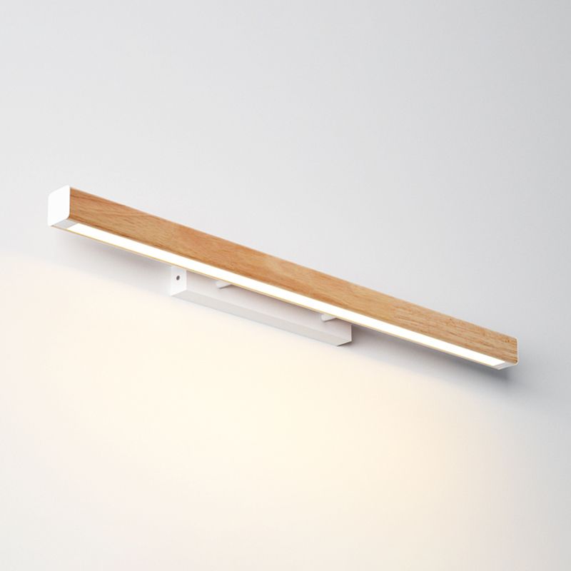 Iluminación de tocador lineal estilo moderno madera 1 pluminista de pared de tocador