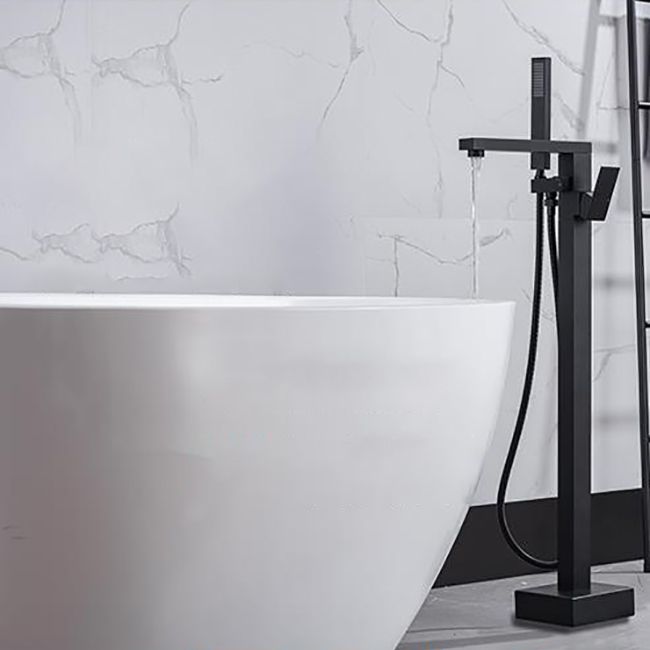 Traditional Floor Mounted Swivel Freestanding Tub Filler Metal Freestanding Faucet