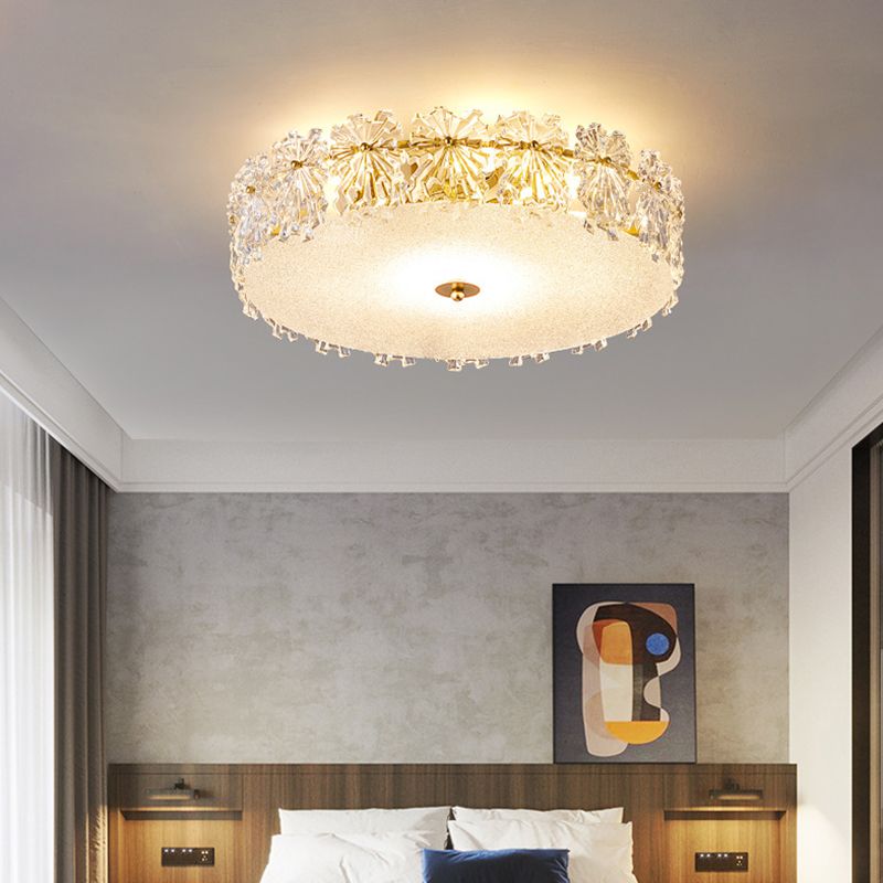 Modern Ceiling Light Minimalist Flush Mount Ceiling Light Fixture with Glass Shade