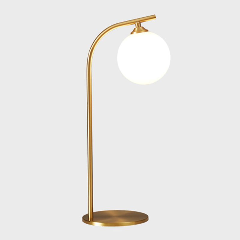 1-Light Table Light Armed Copper Contemporary Global Table Lamp for Bedroom