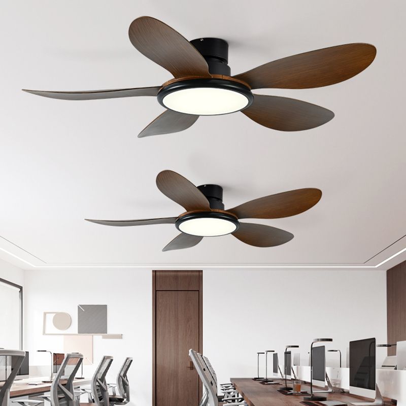 Contemporary LED Ceiling Fan Lamp 5-Blade Fan Lighting for Living Room